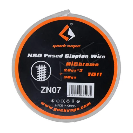 Фото - Проволока для спирали GeekVape Fused Clapton Wire N80 26ga x 3 + 36да 3 м
