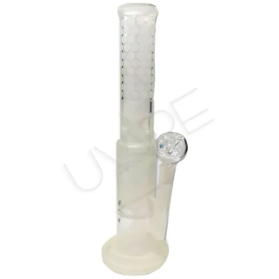 Фото - Бонг скляний GBGLOW2 Glass Waterpipe Hex Pattern