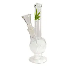 Фото - MLGB49 Glass Leaf Mini Waterpipe