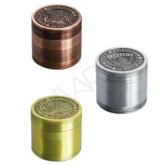 Фото - Гриндер металлический Amsterdam Leaf 4-part Zinc Grinder 40 мм