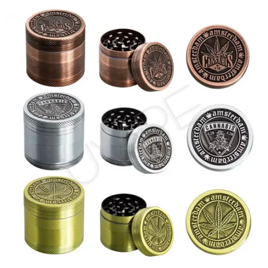 Фото - Гриндер металлический Amsterdam Leaf 4-part Zinc Grinder 40 мм