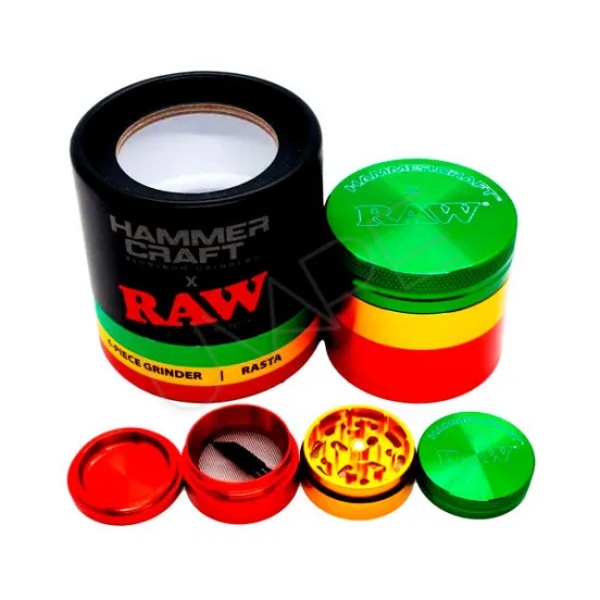 Фото - Гріндер алюмінієвий RAW x Hammercraft RASTA Large