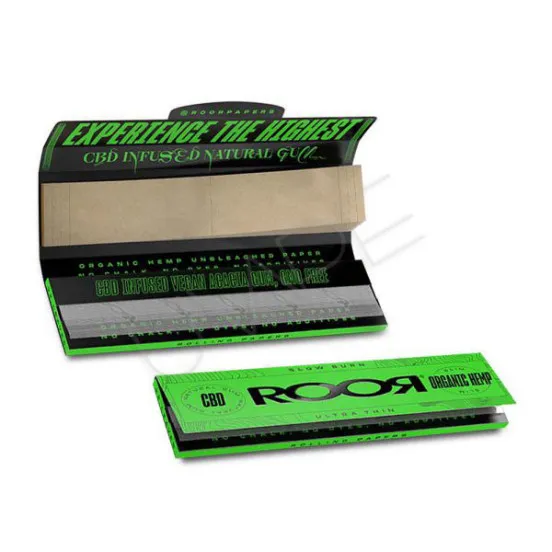 Фото - Бумага для самокруток ROOR - ORGANIC CBD Kingsize Connoisseur (GREEN)