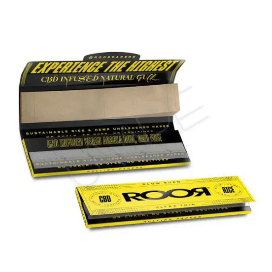 Фото - Папір для самокруток ROOR - RICE CBD Kingsize Connoisseur (YELLOW)