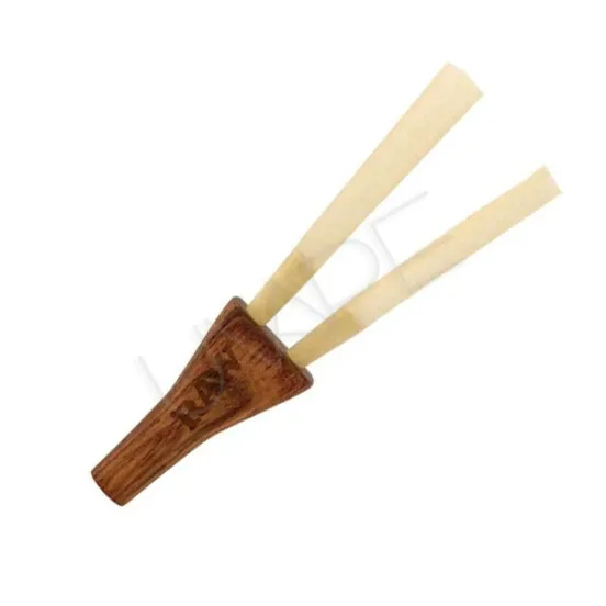 Фото - Мундштук RAW - Double Barrel Wooden Cigarette Holder - REG / 1.25
