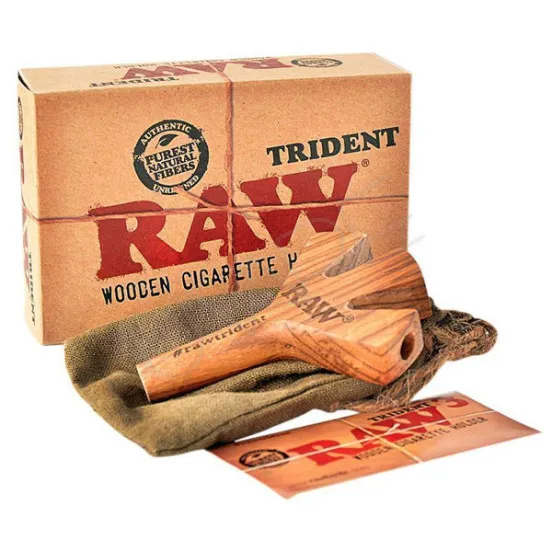 Фото - Мундштук RAW - TRIDENT Triple Wooden Cigarette Holder