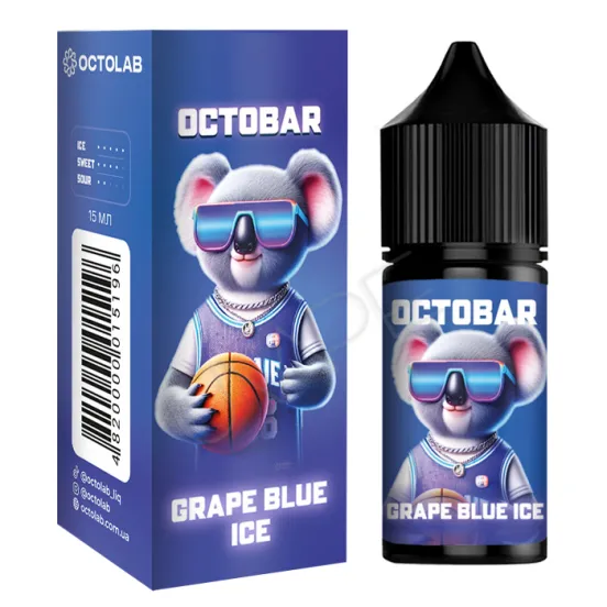 Фото - Ароматизатор Octobar NFT Grape Blue Ice 30 мл (со вкусом винограда и черники со льдом)