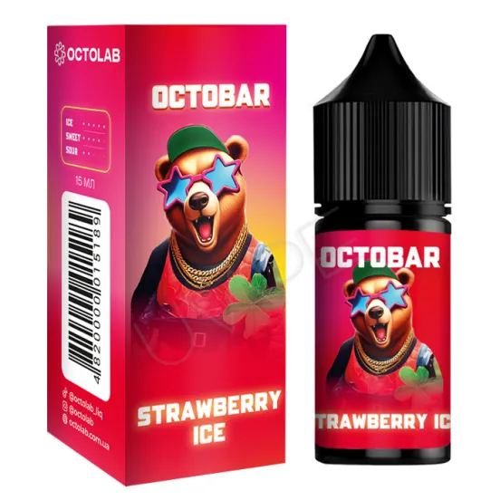 Фото - Ароматизатор Octobar NFT Strawberry Ice 30 мл (со вкусом клубники со льдом)