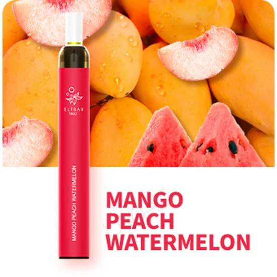 Фото - Одноразова електронна сигарета Elf Bar T600 600 затяжок Mango Peach Watermelon