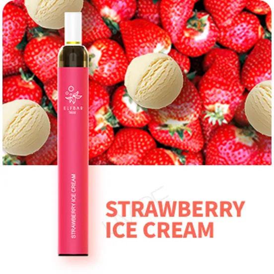 Фото - Одноразова електронна сигарета Elf Bar T600 600 затяжок Strawberry Ice Cream