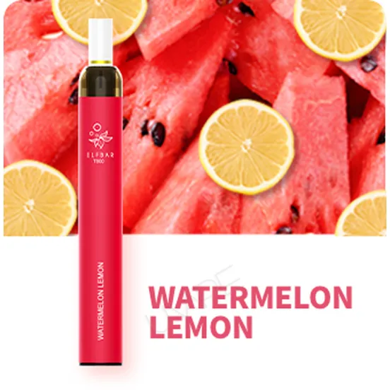 Фото - Одноразова електронна сигарета Elf Bar T600 600 затяжок Watermelon Lemon