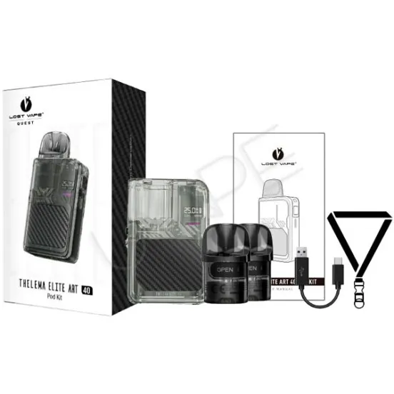 Фото - ПОД-мод система Lost Vape Thelema Elite Art 40 Kit 1400 мАг Carbon Fiber
