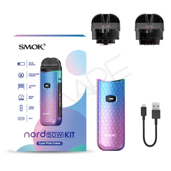 Фото - ПОД-мод система Smok Nord 50W Kit 1800 мАг Red