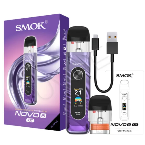 Фото - Багаторазова ПОД система Smok Novo 6 1700 мАч Mineral Green
