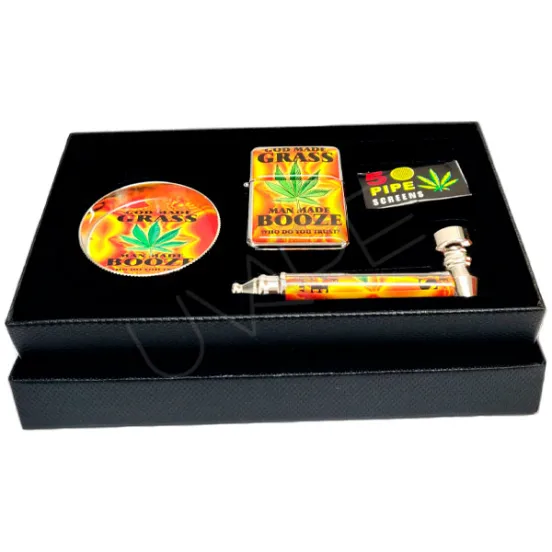 Фото - Набор для курения Smoking Pipe Gift Set (Metal Pipe, Lighter, Metal Grinder, Pipe Screens)