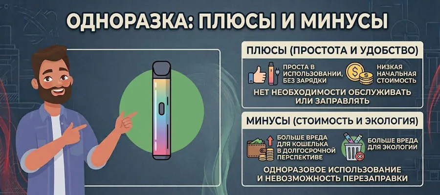 Одноразка плюсы и минусы