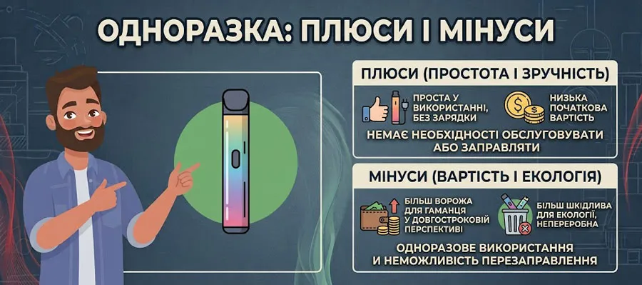 Одноразка плюси і мінуси