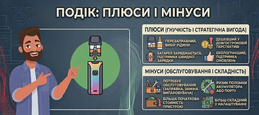 Подік плюси і мінуси