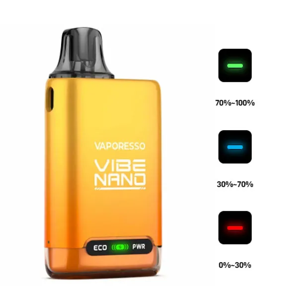 POD-система Vaporesso Vibe Nano індикація